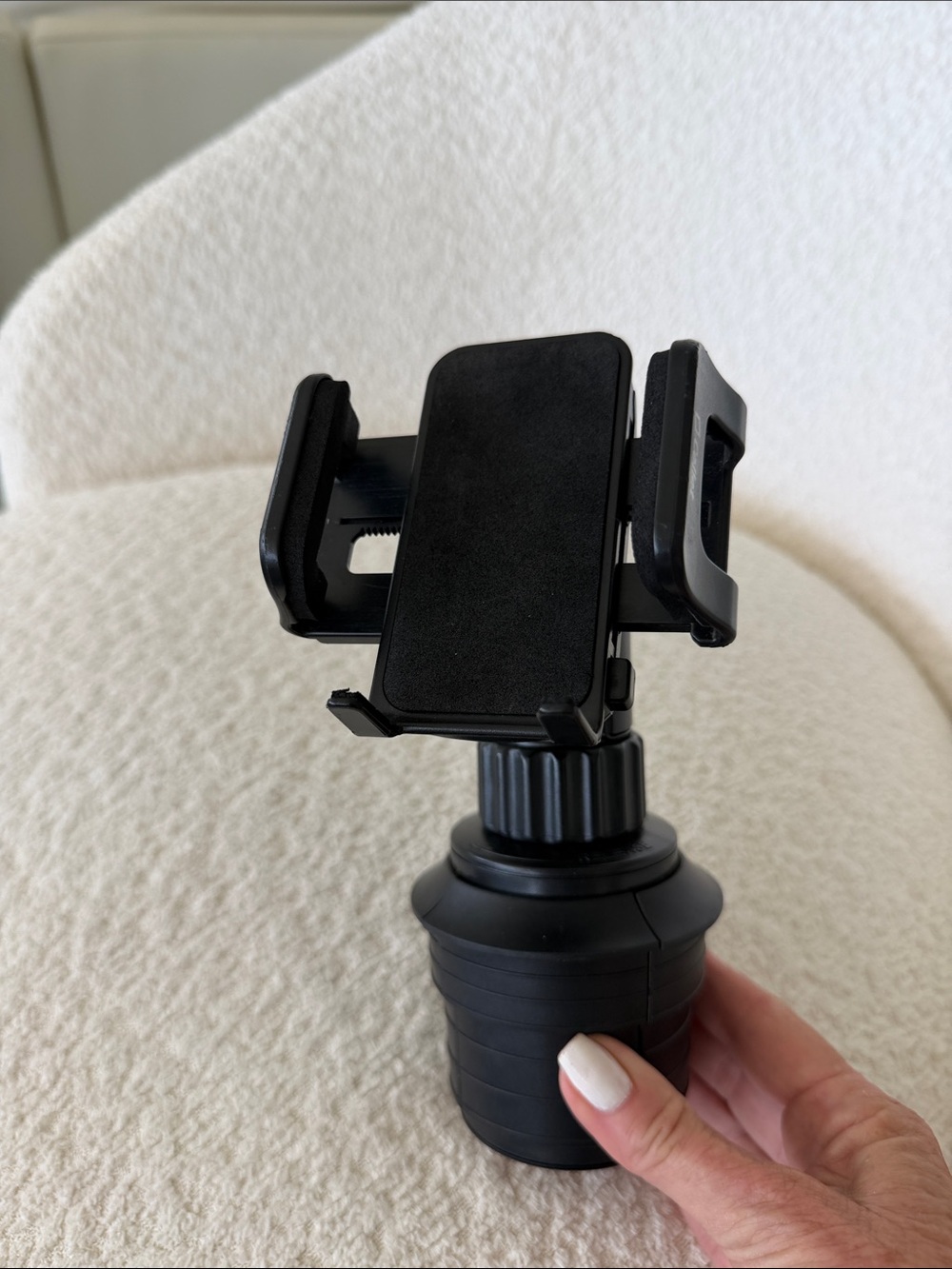 Elle Black Car Cup Holder Phone Mount